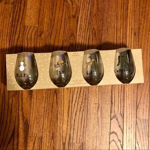 🍷 Rae Dunn Christmas Wine Glasses 🎄